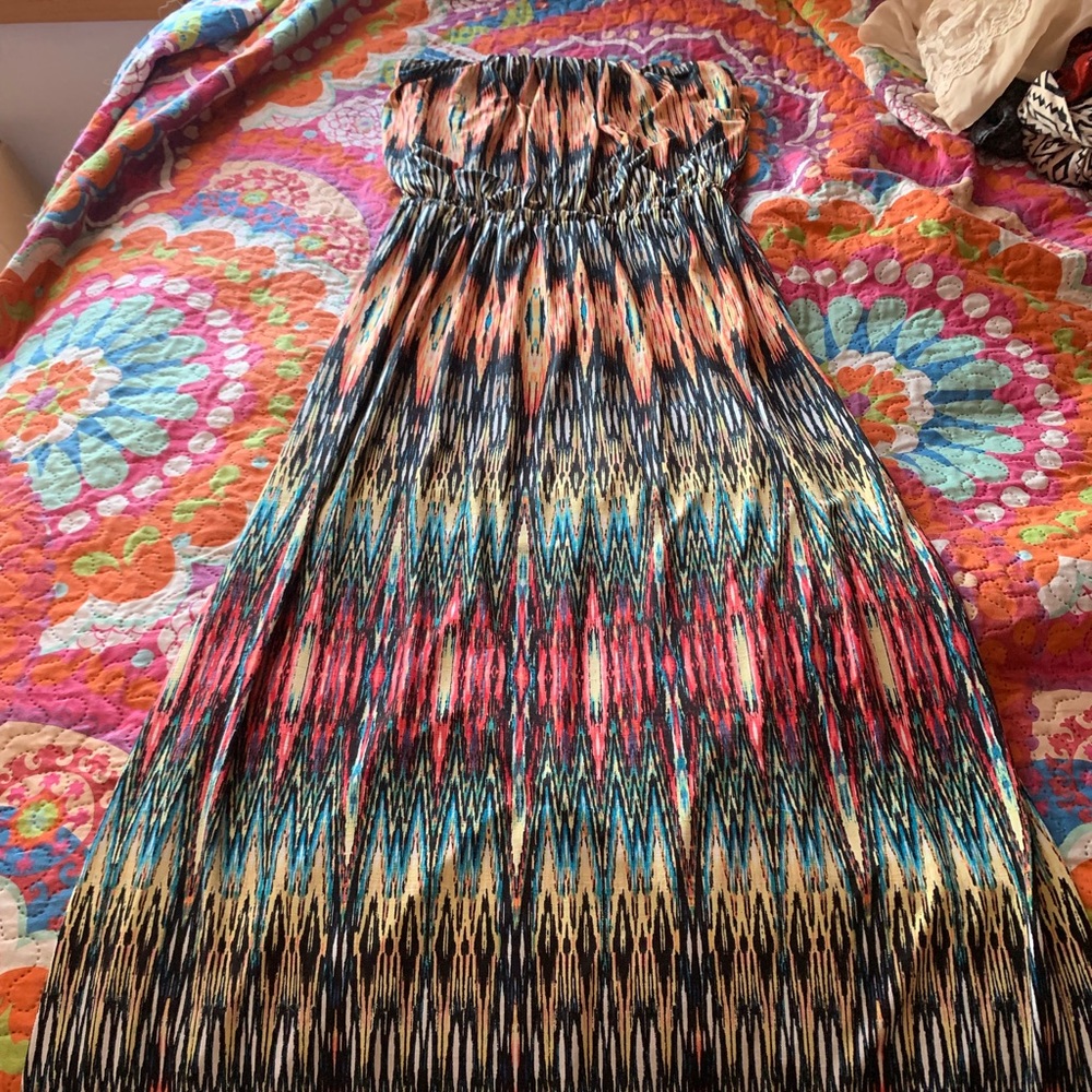 Strapless maxi dress
